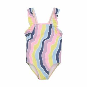 Lány fürdőruhák COLOR KIDS Swimsuit W. Frills, AOP, lavender mist kép