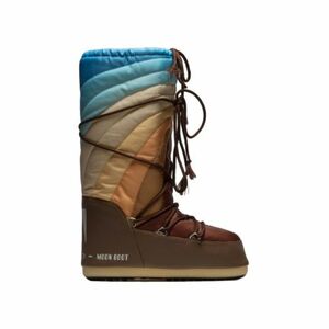 Női magas téli csizmák MOON BOOT ICON RAINBOW, 001 shitake brown-blue kép