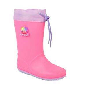 Lány gumicsizmák COQUI Rainy Collar light fuchsia light lila flash kép