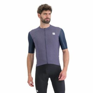 Férfi rövidujjú kerékpáros mez SPORTFUL Checkmate jersey, galaxy blue chalck violet kép
