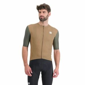 Férfi rövidujjú kerékpáros mez SPORTFUL Checkmate jersey, beetle papaya kép