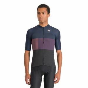 Férfi rövidujjú kerékpáros mez SPORTFUL Snap jersey, black galaxy blue kép