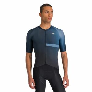 Férfi rövidujjú kerékpáros mez SPORTFUL Bomber jersey, black galaxy blue kép