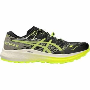 Férfi futó trail cipők ASICS Fuji Lite 5 black safety yellow kép