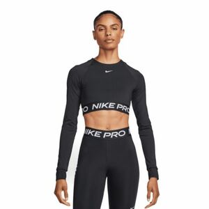 Női hosszú ujjú edzőpóló NIKE PRO DF 365 CROP LS-010 BLACK WHITE kép