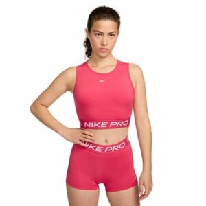 Női rövid ujjú edzőpóló NIKE PRO DF 365 CROP TANK-629 ASTER PINK WHITE kép