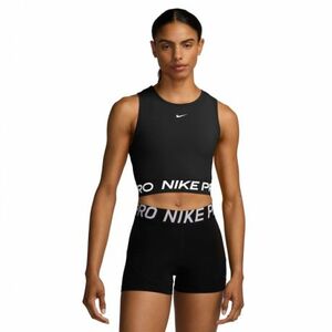 Női rövid ujjú edzőpóló NIKE DF 365 CROP TANK-010 BLACK WHITE kép