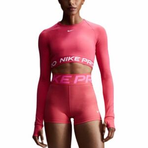 Női hosszú ujjú edzőpóló NIKE PRO DF 365 CROP LS-629 ASTER PINK WHITE kép