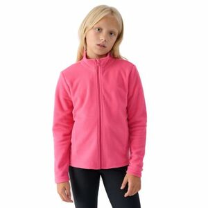 Lány polár pulóver cipzárral 4F JUNIOR FLEECE-JWMM00TFLEF261-55S-HOT PINK kép