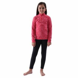 Lány síelés Polár pulóver 4F JUNIOR FLEECE UNDERWEAR-JWAW24UFLEF051-62A RED ALLOVER kép