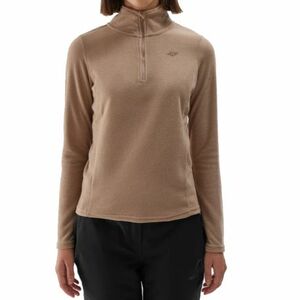 Női sí fleece pulóver 4F FLEECE UNDERWEAR-WAW24UFLEF048-82S-LIGHT BROWN kép