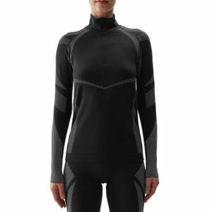 Női bélelt sípulóver 1 2 cipzárral 4F SEAMLESS UNDERWEAR-WAW24USEAF160-20S-DEEP BLACK kép