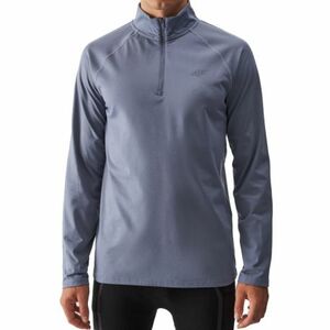 Férfi bélelt sípulóver 1 2 cipzárral 4F BRUSHED UNDERWEAR-WAW24UBRUM076-32S-DENIM kép