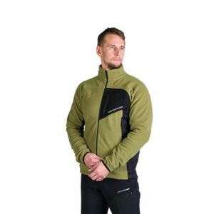 Férfi túrázó polár pulóver cipzárral NORTHFINDER FULVIO-550blackdarkgreen kép
