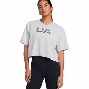 Női rövid ujjú póló UNDER ARMOUR UA W BOXY CROP BRANDED SS-GRY kép