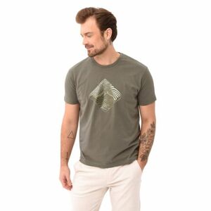 Férfi rövid ujjú póló VOLCANO LIQUID-302-KHAKI kép