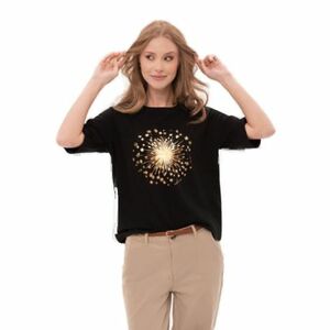 Női rövid ujjú póló VOLCANO SHELI-700-BLACK kép