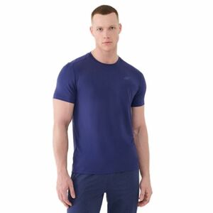 Férfi rövid ujjú edzőpóló 4F TSHIRT FNK M1343-30S-DARK BLUE kép
