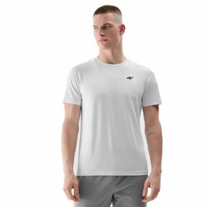 Férfi rövid ujjú edzőpóló 4F TSHIRT FNK M1343-10S-WHITE kép
