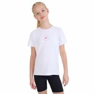 Lány edzőpóló rövid ujjú 4F JUNIOR TSHIRT FNK F1185-10S-WHITE kép