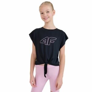 Lány edzőpóló rövid ujjú 4F JUNIOR TSHIRT FNK F1184-20S-DEEP BLACK kép