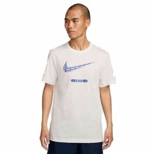 Férfi rövid ujjú póló NIKE M NSW TEE 6 MO SWOOSH-121 SUMMIT WHITE kép