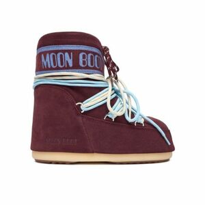 Alacsony téli cipők MOON BOOT MB ICON LOW SUEDE LACES-D013 BURGUNDY kép