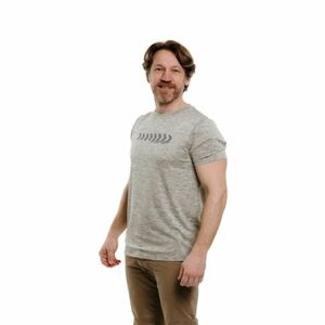 Férfi rövid ujjú túrázó póló EVERETT TecShirt M olive melange kép