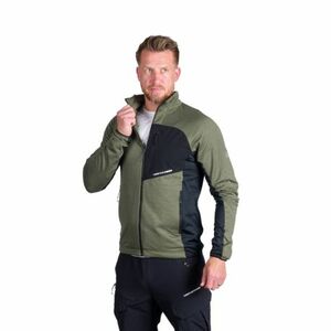 Férfi túrázó pulóver cipzárral NORTHFINDER PRIMO-409greenblack kép
