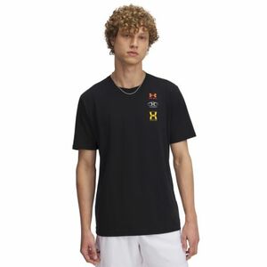 Férfi rövid ujjú póló UNDER ARMOUR UA M 60 40S EVOL LOGO SS-BLK kép