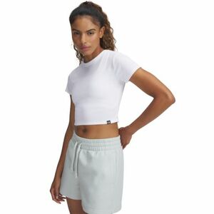 Női rövid ujjú póló UNDER ARMOUR UA Rival Rib Baby Tee-WHT kép