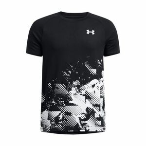 Fiú edzőpóló rövid ujjú UNDER ARMOUR UA Tech Graphic SS-BLK kép