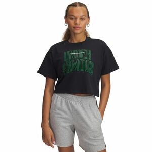 Női rövid ujjú póló UNDER ARMOUR UA W VARSITY MIX HW SS CROP-BLK kép