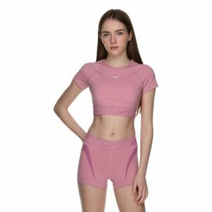 Női rövid ujjú edzőpóló NIKE PRO W NP DF SS CROP TOP TT GX-699-Pink kép