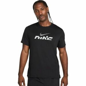 Férfi rövid ujjú futó póló NIKE M NK DF UV MILER FLASH SS-010-Black kép