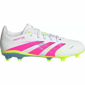 Fiú focicipők kültéri ADIDAS Predator League Jr FG MG cloud white lucid pink lucid lemon kép