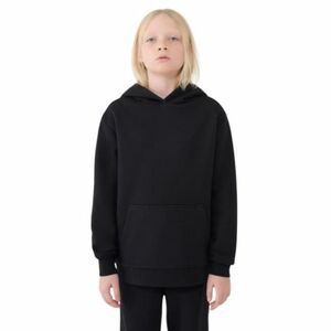 Fiú kapucnis pulóver zipzárral 4F JUNIOR SWEATSHIRT-JWMM00TSWSM1860-20S-BLACK kép