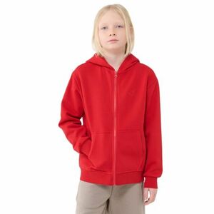Fiú kapucnis pulóver zipzárral 4F JUNIOR SWEATSHIRT-JWSS25TSWSM1851-62S-RED kép