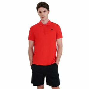 Férfi pólóing rövid ujjú 4F POLO SHIRT-WSS25TPTSM407-62S-RED kép