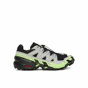 Férfi futó trail cipők SALOMON Speedcross 6 GTX M black alloy green gecko kép