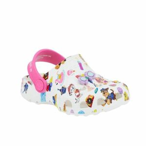 Lányi krokszik (szabadidőcipő) COQUI Little Frog Paw Patrol + Amulet K white light fuchsia kép