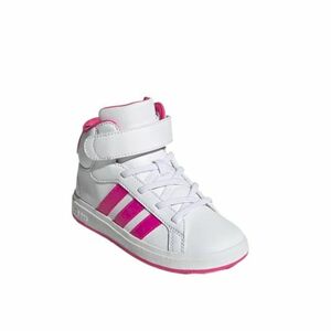 Lány szabadidőcipő ADIDAS Grand Court Mid K cloud white shock pink grey two kép