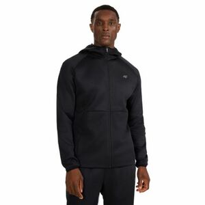 Férfi bélelt edzőpulóver cipzárral 4F SWEATSHIRT FNK M560-WAW25TFSWM560-20S-DEEP BLACK kép