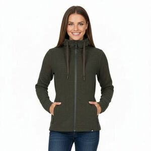 Női cipzáras melegítő túramikina NORTHFINDER BRIANNE-300darkgreen kép