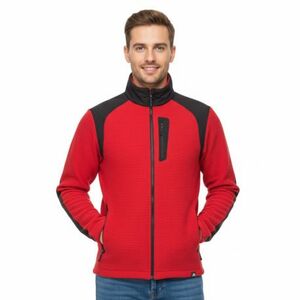 Férfi bélelt túrázó pulóver cipzárral NORTHFINDER SZYMON 361redblack kép