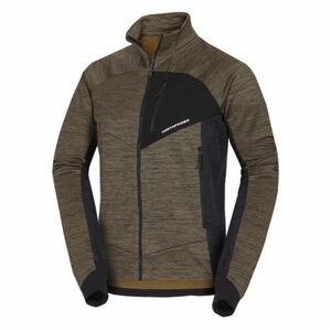 Férfi bélelt túrázó pulóver cipzárral NORTHFINDER JULISTE-550blackdarkgreen kép