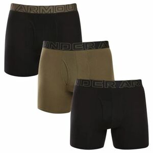 Férfi boxeralsók UNDER ARMOUR 3 PACK-UA PERFORMANCE COTTON - SOLID 6 inch-BLK kép