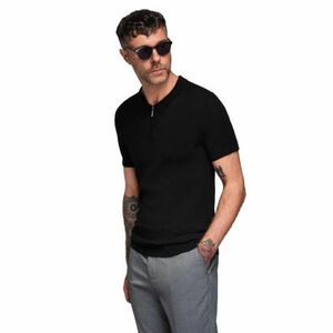Férfi pólóing rövid ujjú OMBRE T-shirt OM-POSS-0158 V-2 black kép