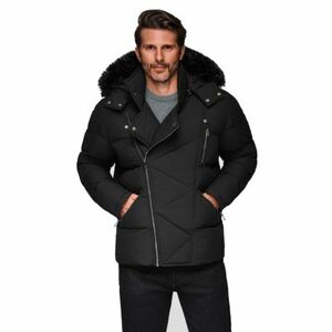 Férfi kapucnis dzseki OMBRE Jacket OM-JAHP-0252 V-1 black kép