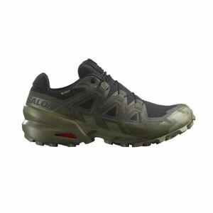 Férfi futó trail cipők SALOMON Speedcross 6 GTX M black peat deep lichen green kép